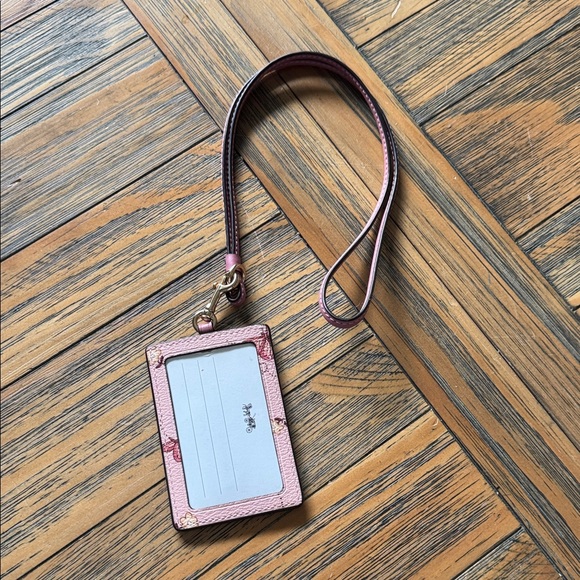 Coach Pink Butterfly Key Card Holder - Picture 4 of 5